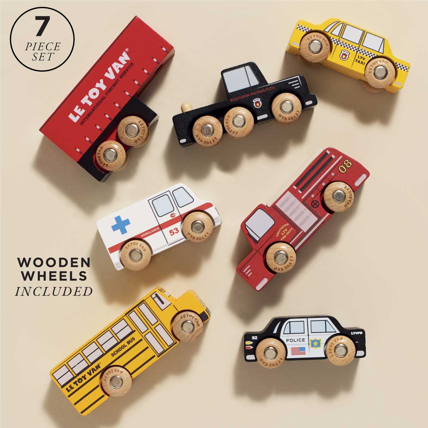 American Wooden Car Set by Le Toy Van