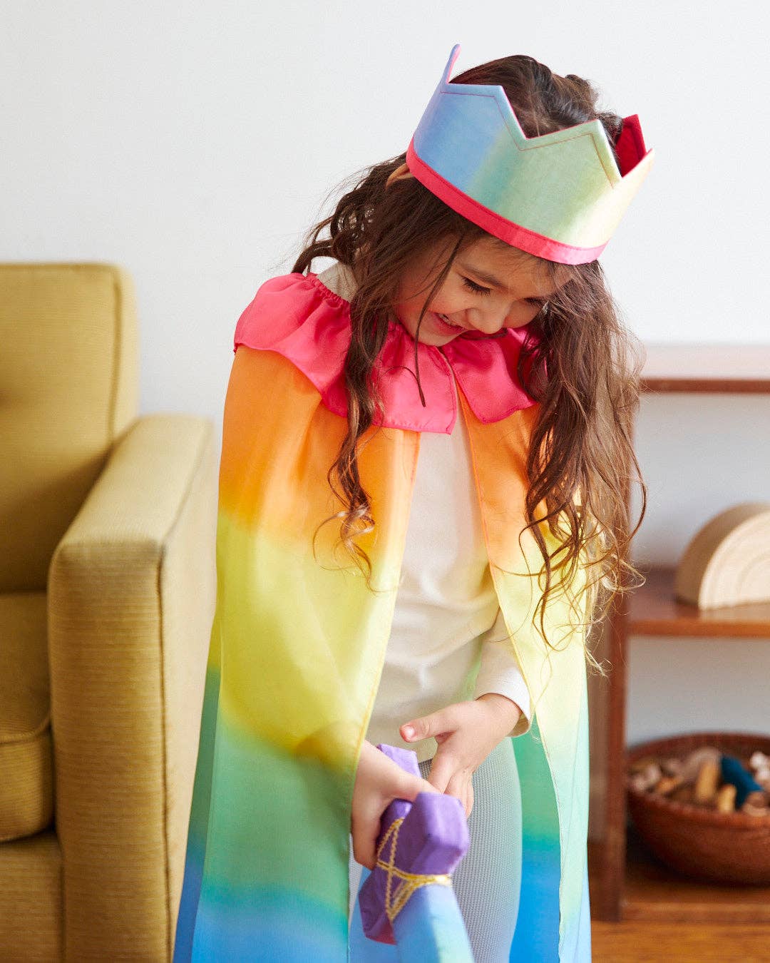 Silk Rainbow Cape by Sarah's Silks