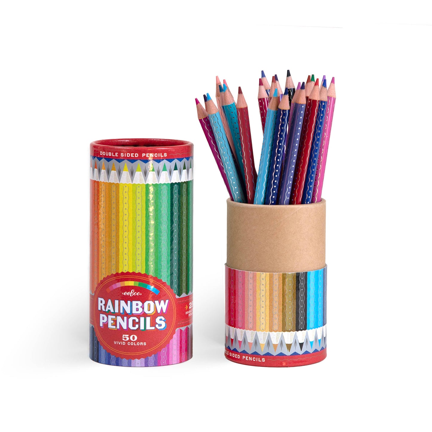 Rainbow 25 Double-Sided Colored Pencils by eeBoo