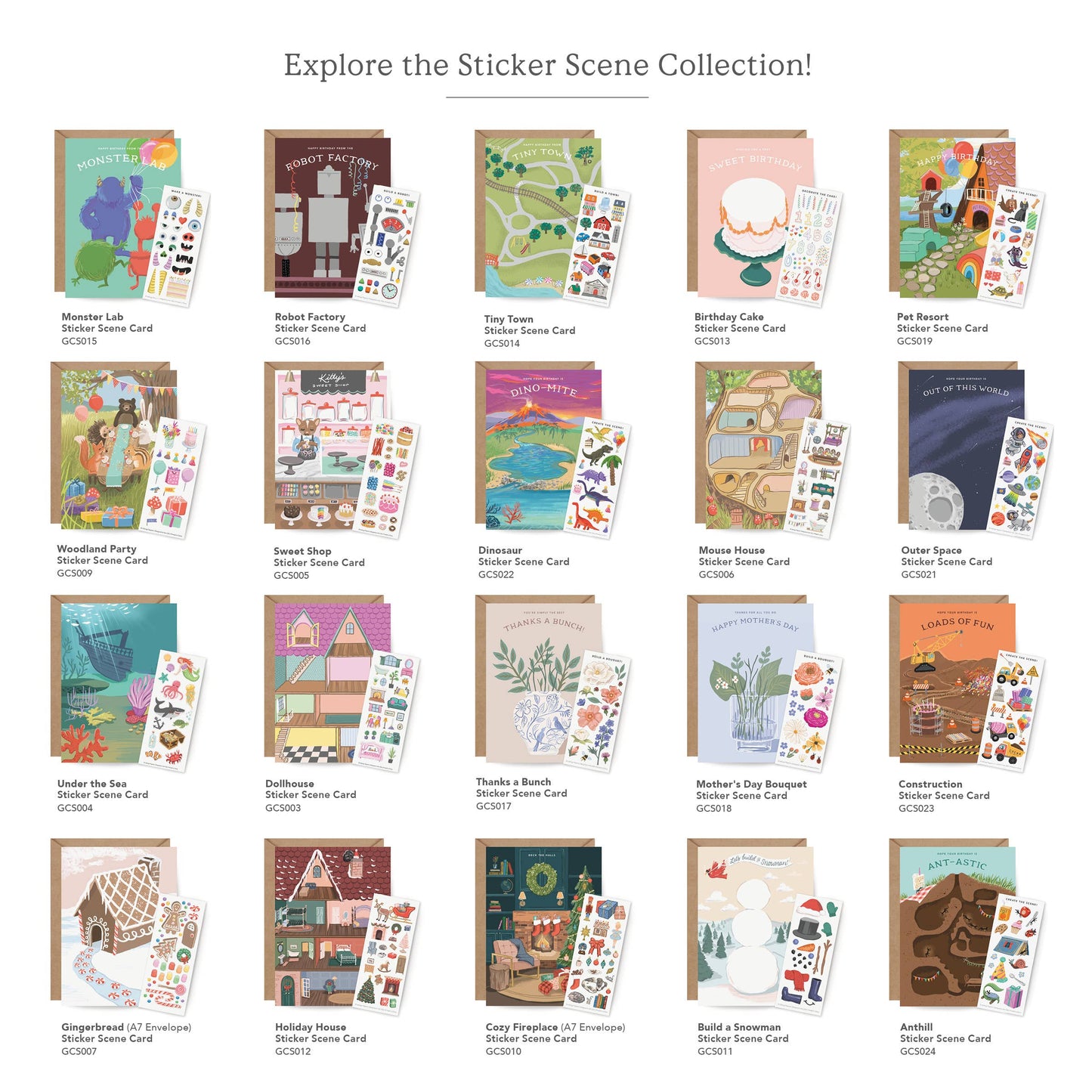 Sticker Scene Card - Pet Resort Birthday