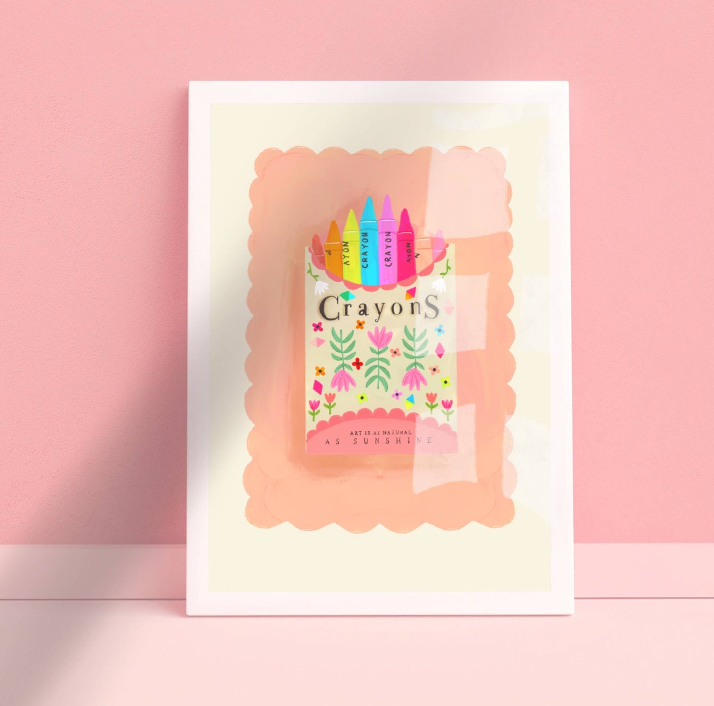 Kids Crayon Art Print