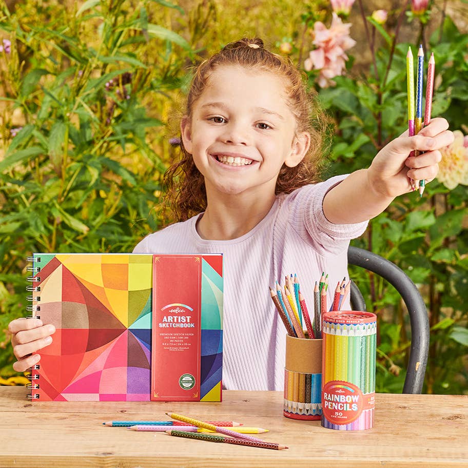Rainbow 25 Double-Sided Colored Pencils by eeBoo