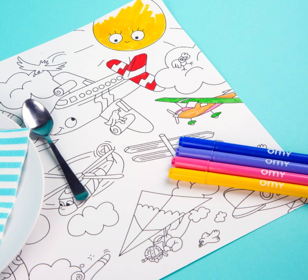 Coloring Placemat, Vroom Vroom! - Omy