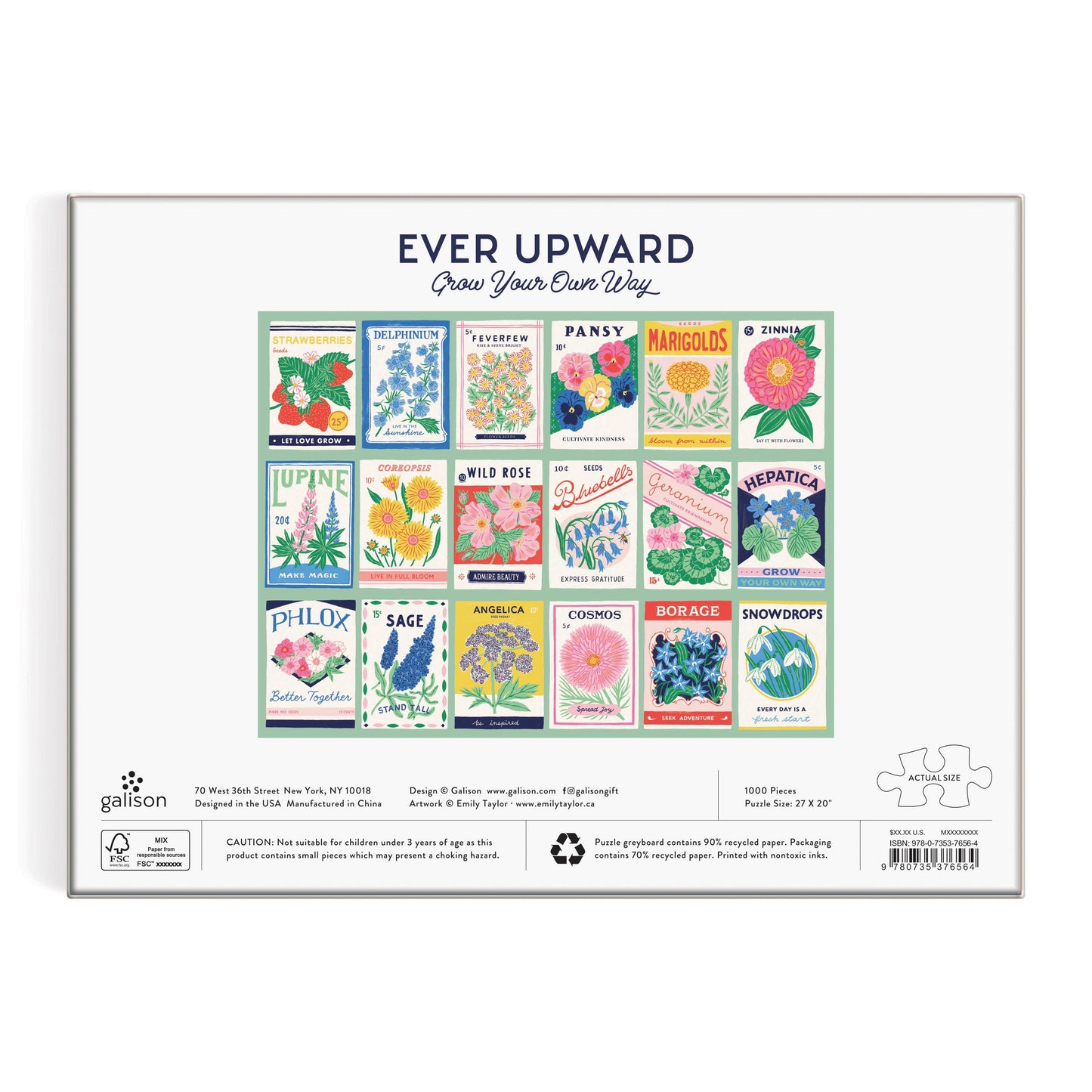 Grow Your Own Way - Vintage Seed Packet - 1000 Piece Puzzle