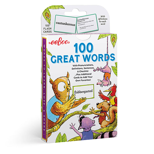 100 Great Words Flash Cards by eeBoo
