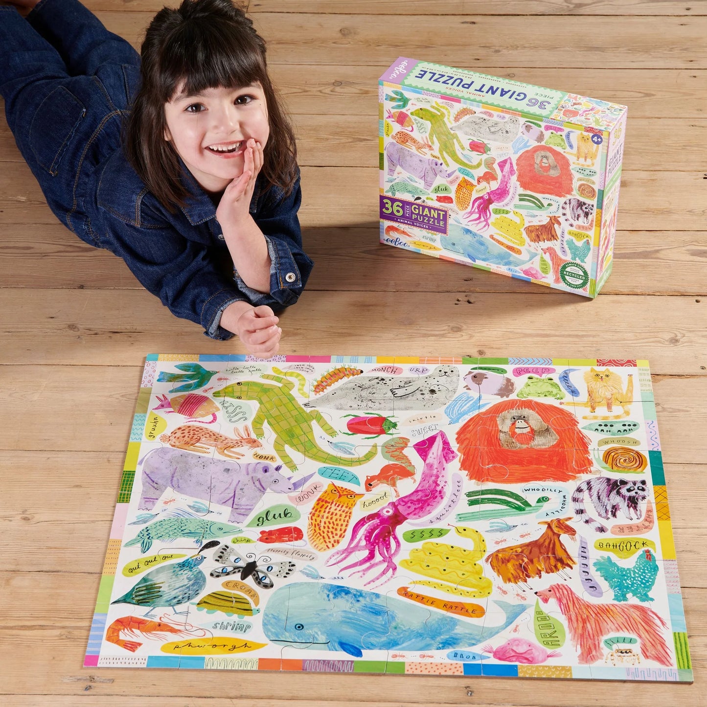 Animal Voices 36 Piece Giant Puzzle by eeBoo