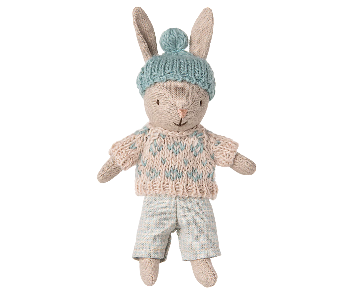 Winter Rabbit, Micro, Sand/Mint by Maileg