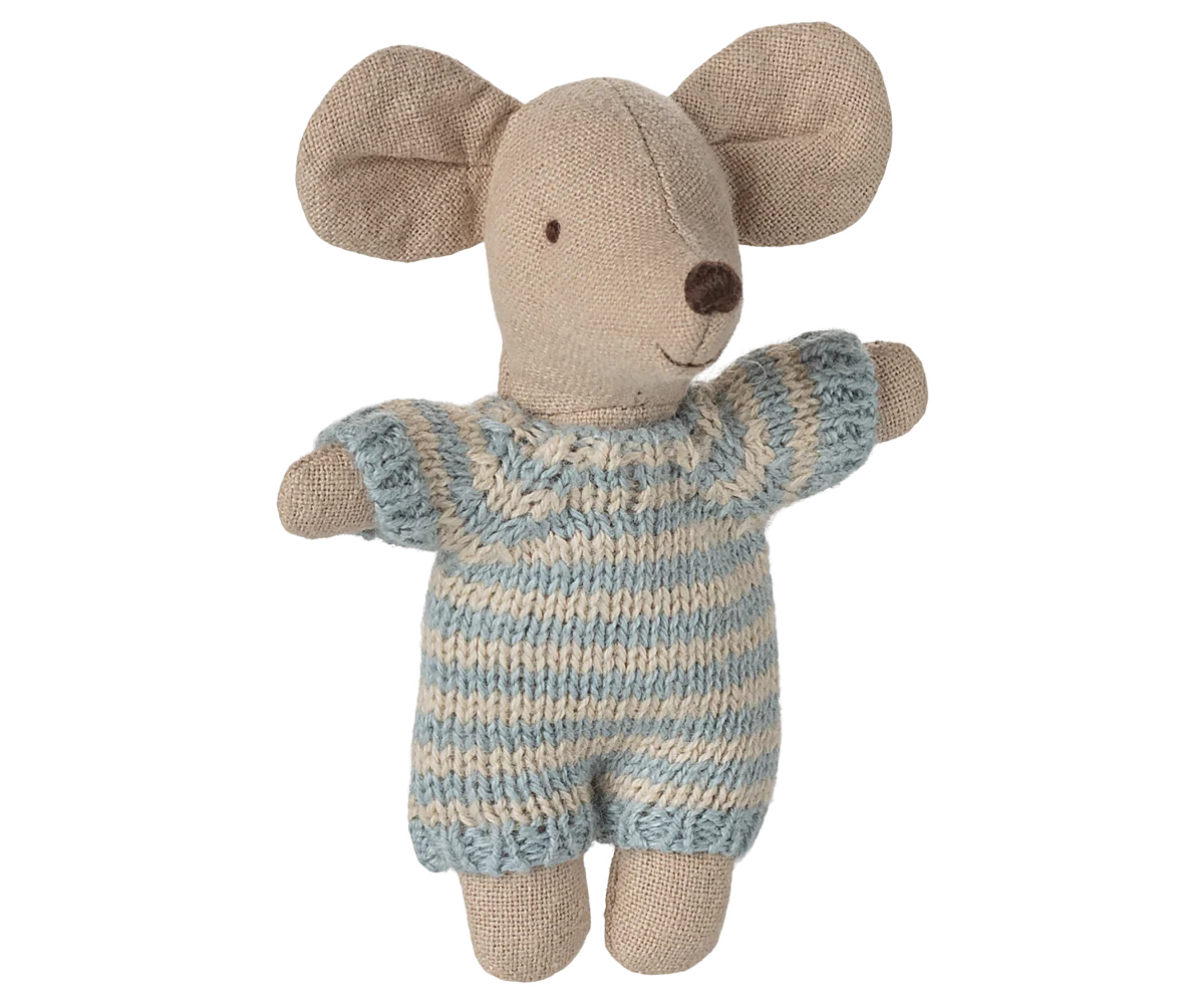 Baby Boy Mouse in Carry Cot by Maileg
