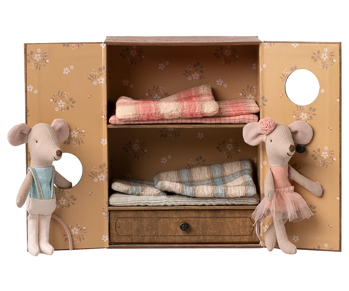 Ballet Mice in Dance Studio, Little Sister and Brother, by Maileg