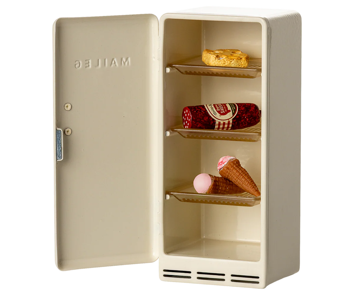 Metal Refrigerator (Off White), Mouse, by Maileg