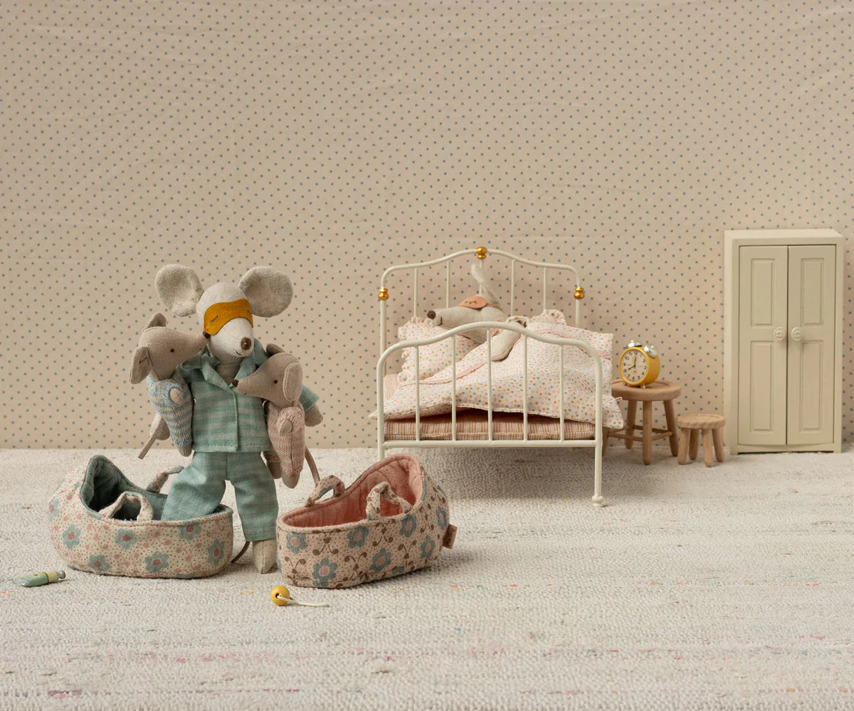 Baby Boy Mouse in Carry Cot by Maileg