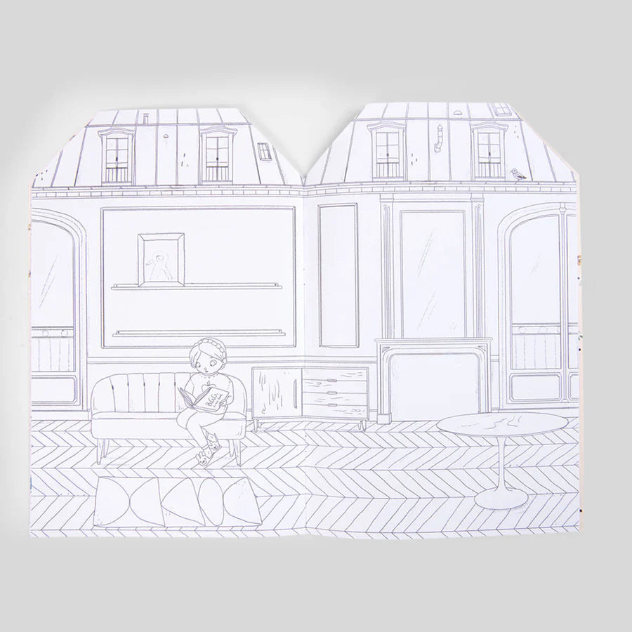 Les Parisienne Coloring Sticker Book by Moulin Roty