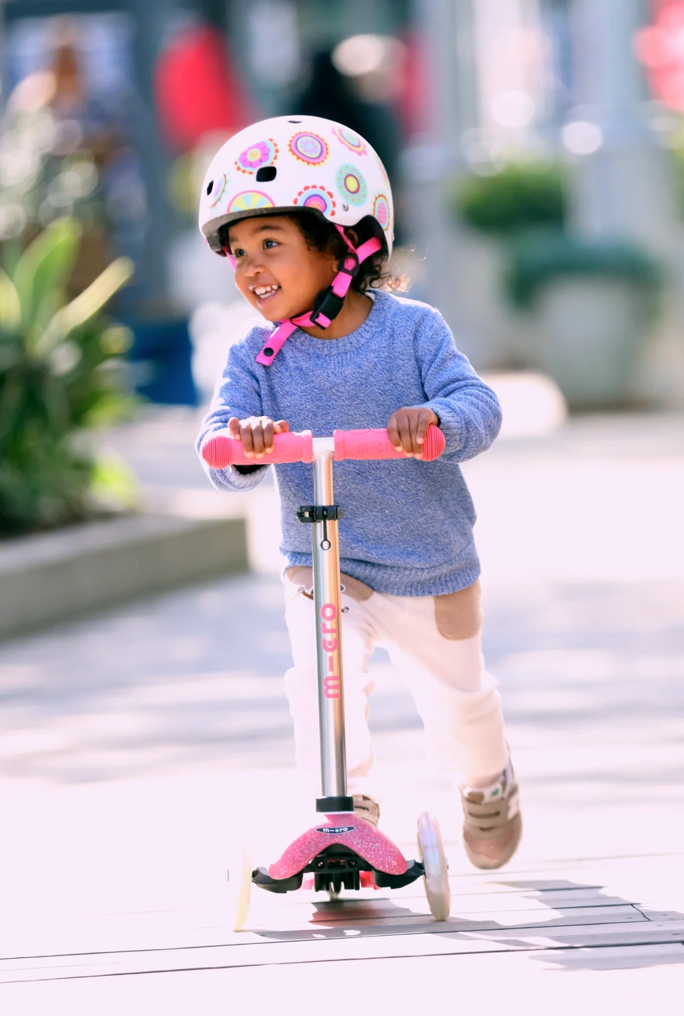 Mini Deluxe LED Galaxy Glitter Kickboard by Micro
