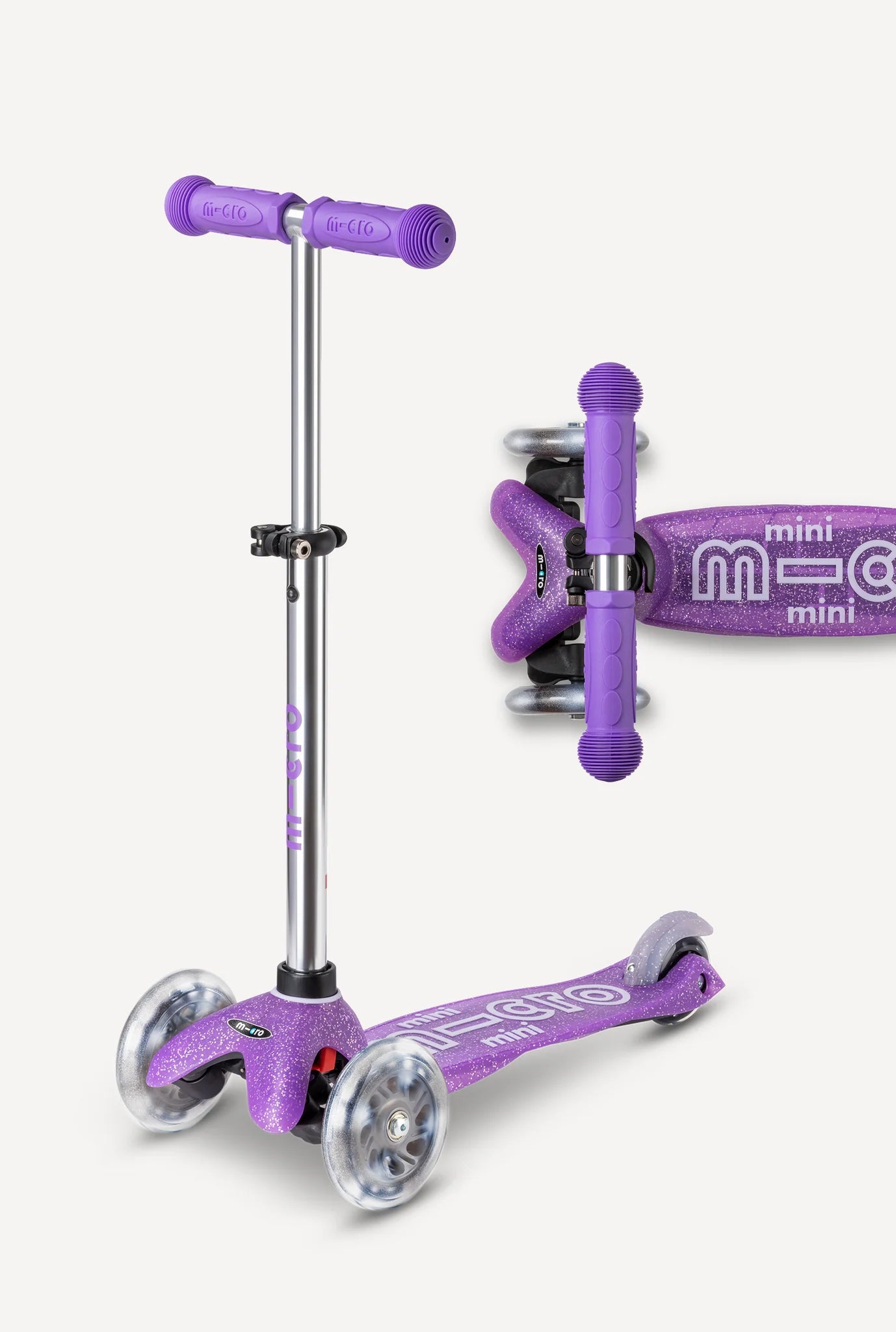 Mini Deluxe LED Galaxy Glitter Kickboard by Micro