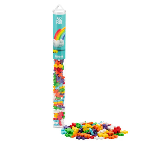 70-Piece Rainbow Mix Tube by Plus Plus