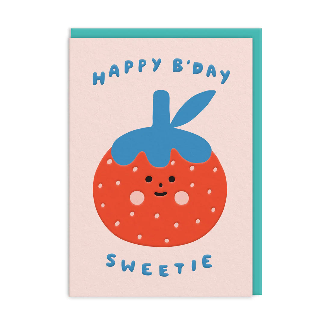 Sweetie Strawberry Birthday Greeting Card