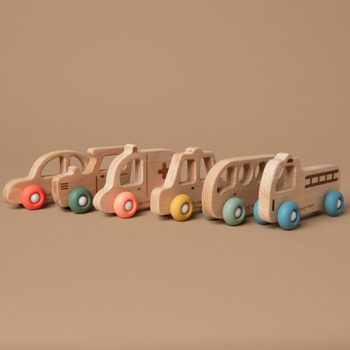 Wooden Toy Tractor | Wheelies Collection