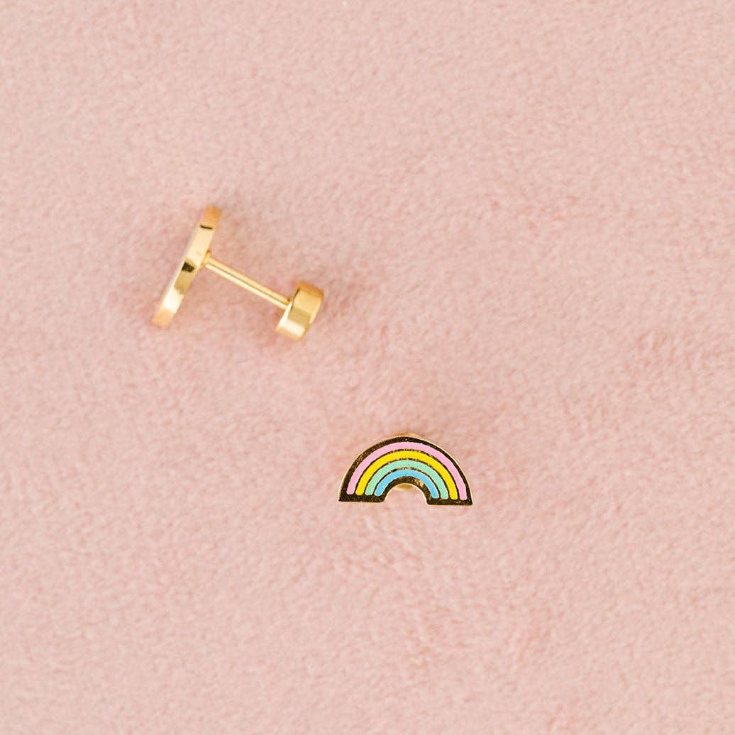 Pastel Rainbow Stud Earrings
