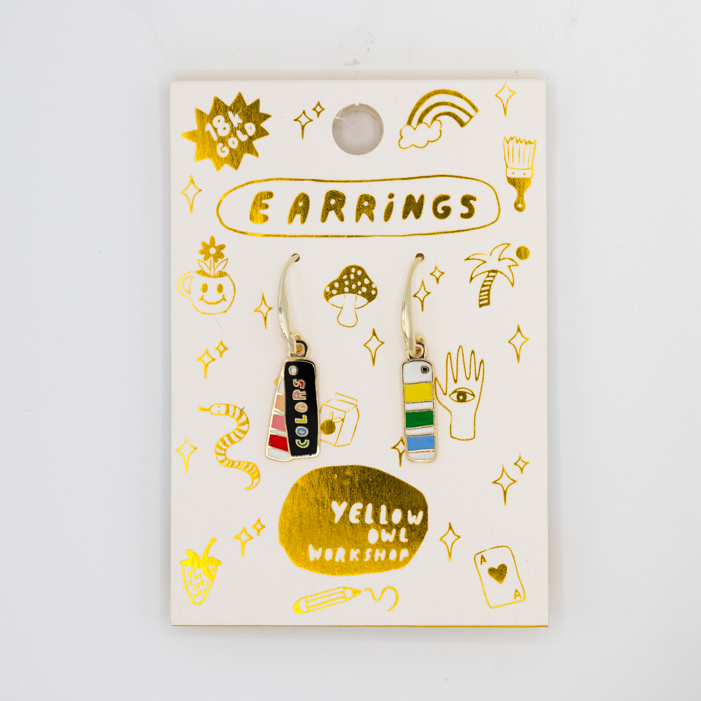 Colors Swatch Book Earrings - Yellow Owl Workshop