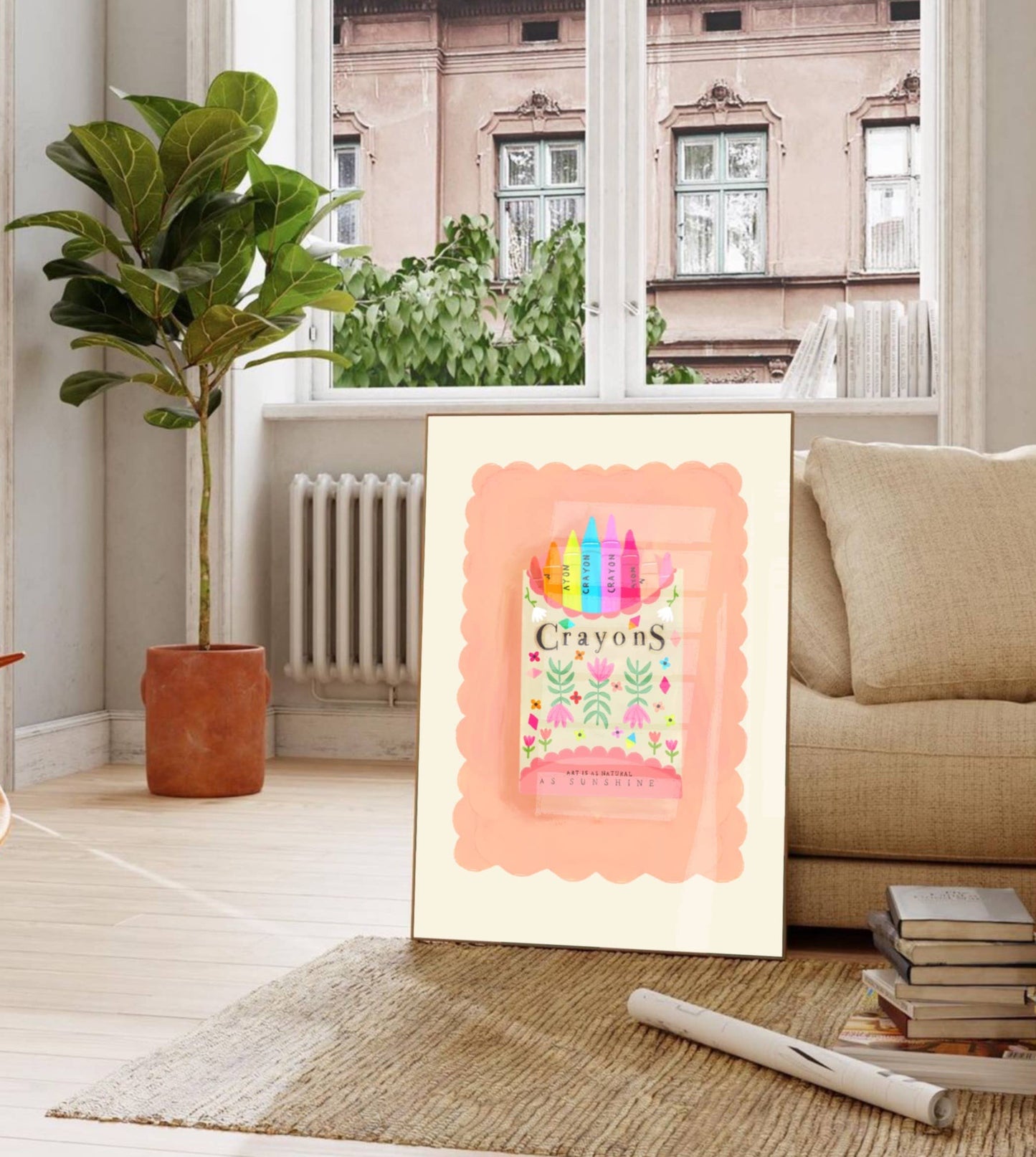 Kids Crayon Art Print