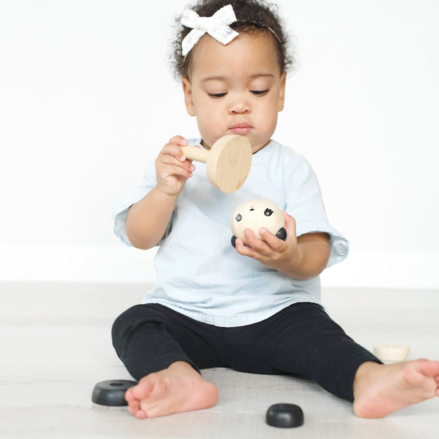Panda Wood Stacker by Wee Gallery