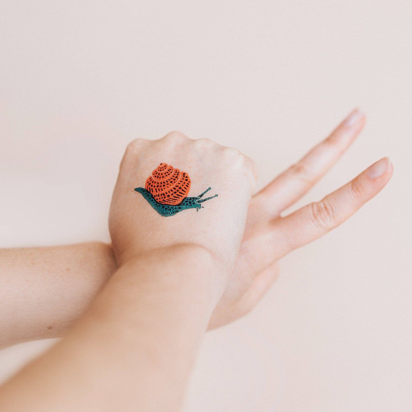 Snail Temporary Tattoo Pair