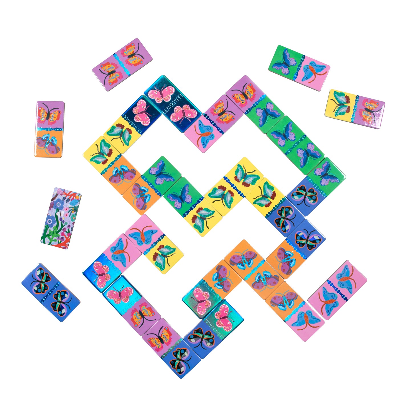 Giant Shiny Butterfly Dominoes by eeBoo