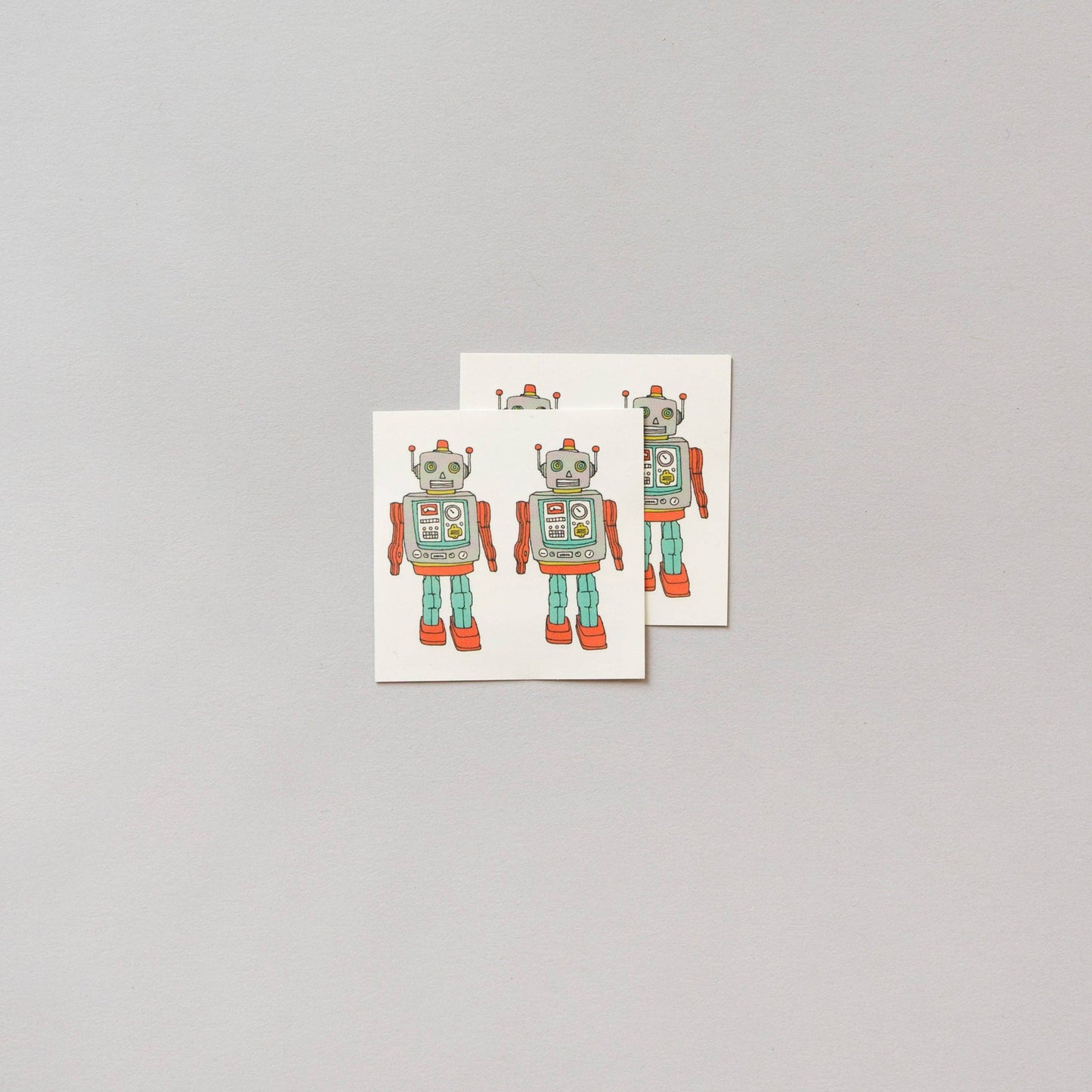 Robot Temporary Tattoo Pair