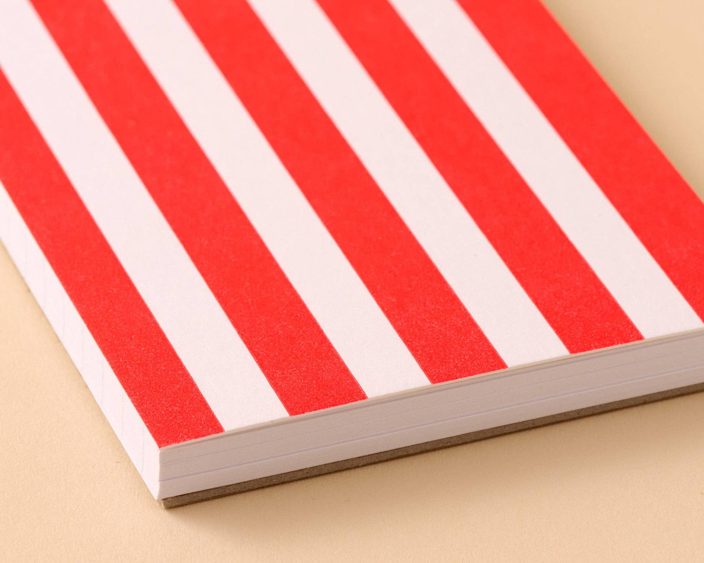 Red Stripe Letterpress Pocket Notebook