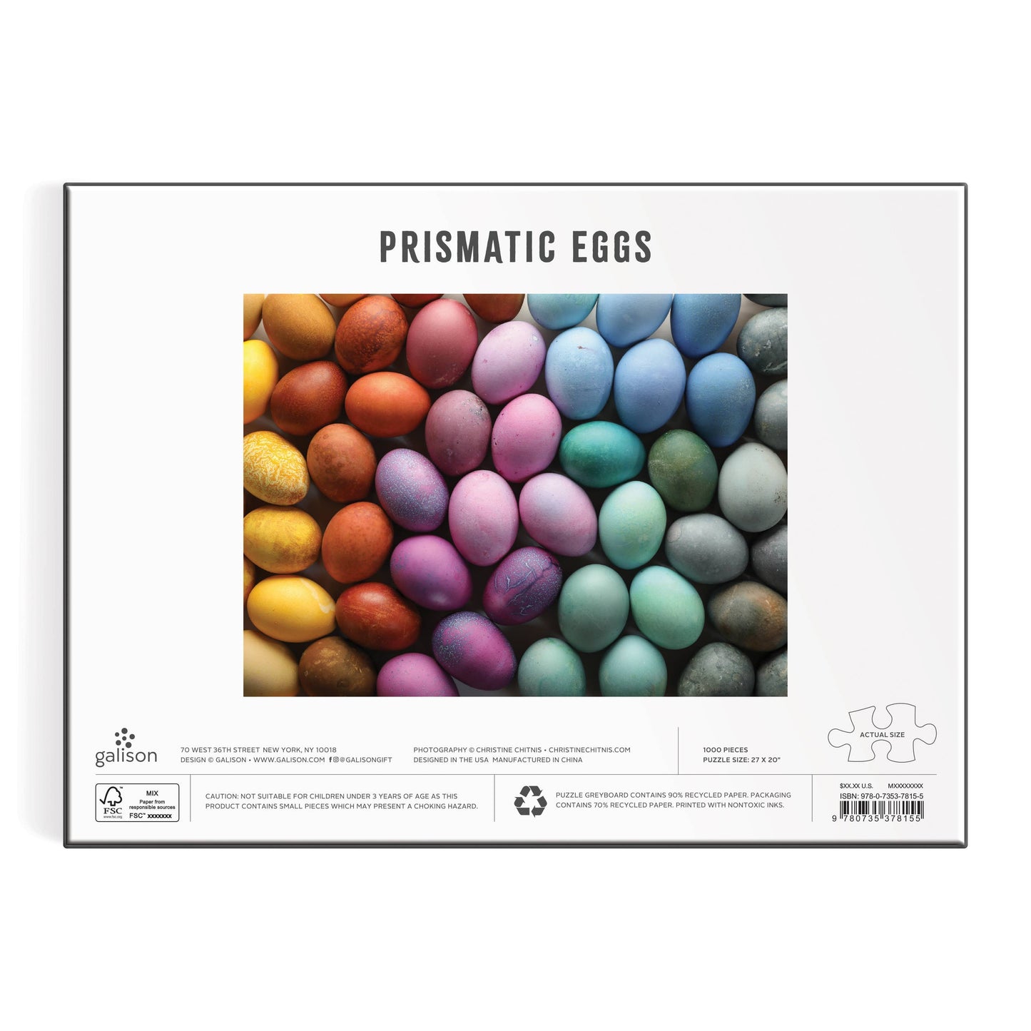 Colorful Prismatic Eggs 1000 Piece Puzzle