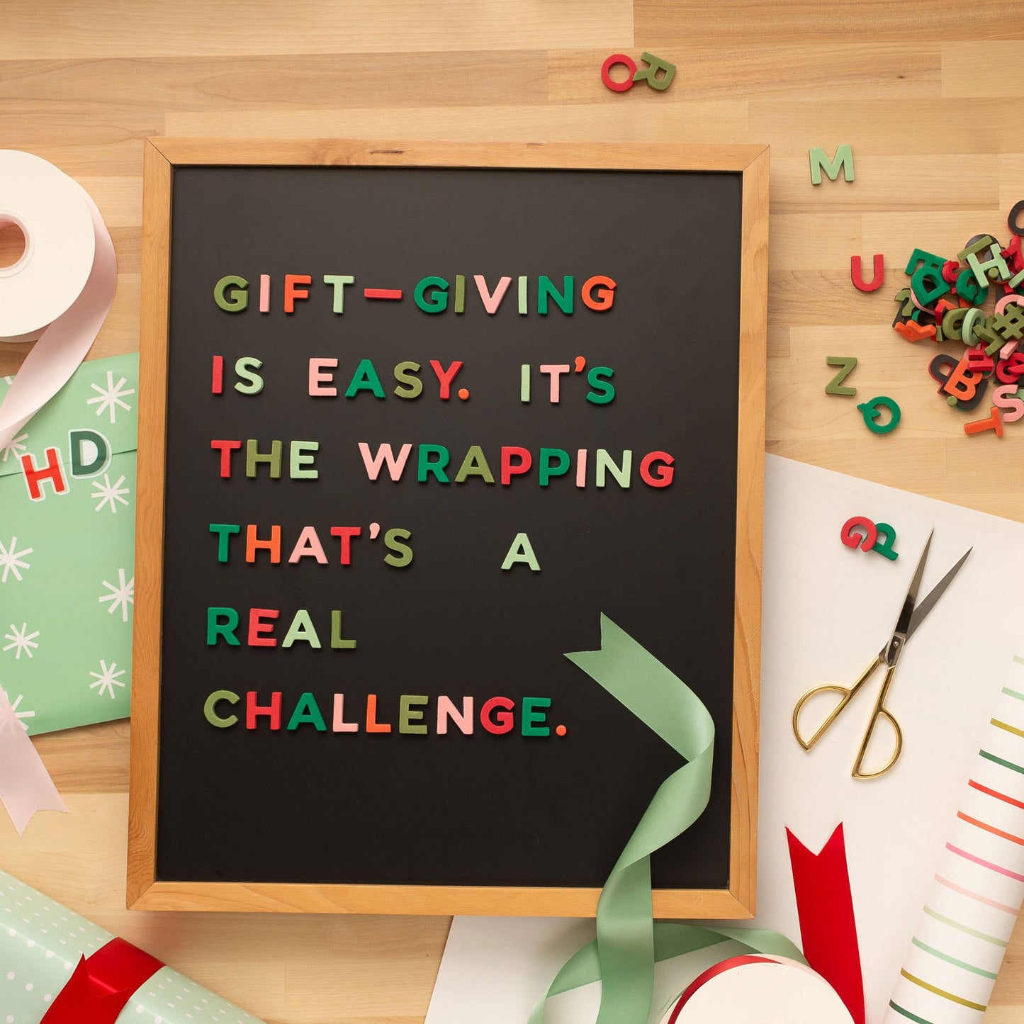 1" Joyful Holiday Rainbow Magnetic Letters by The Type Set Co