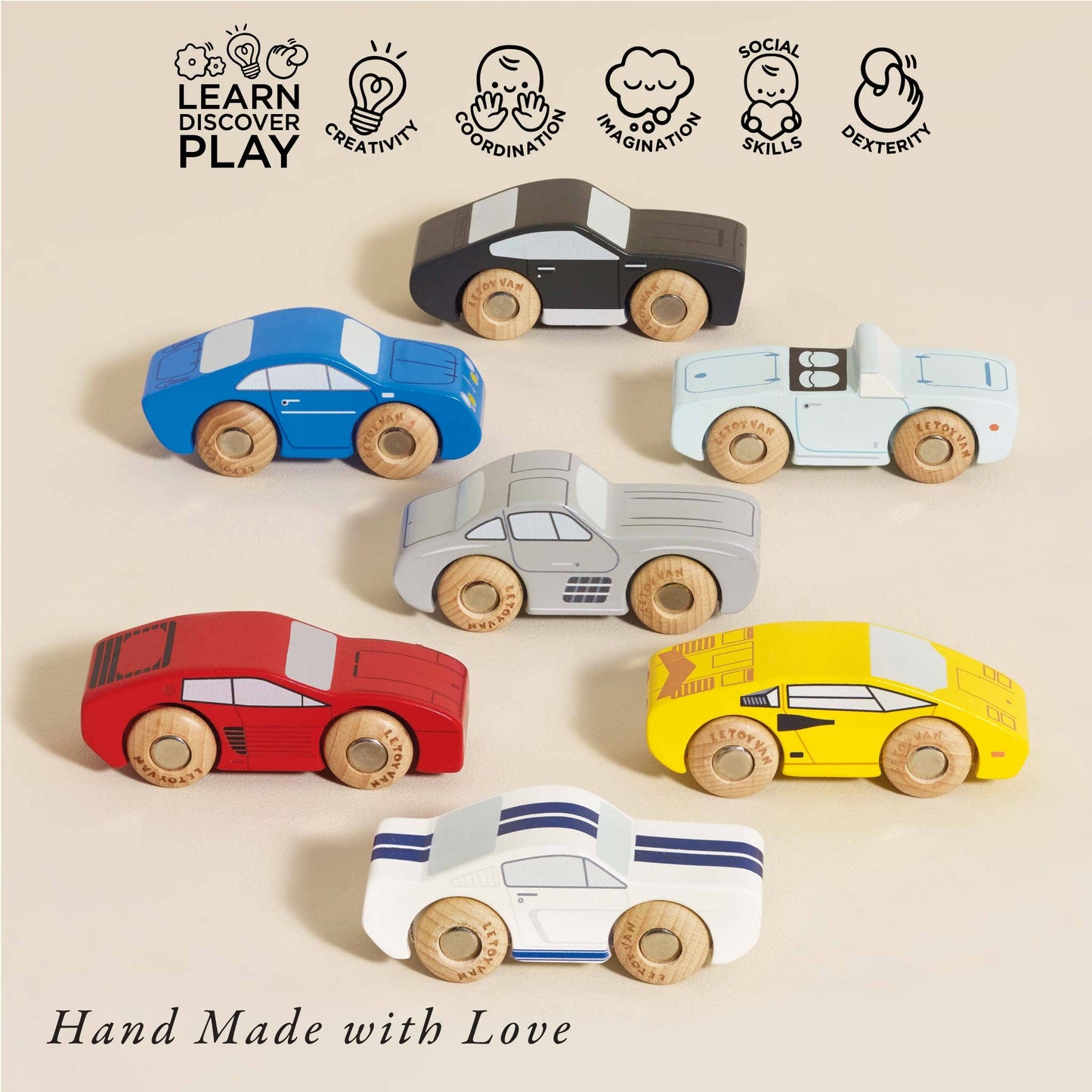 Classic Wooden Sports Cars by Le Toy Van