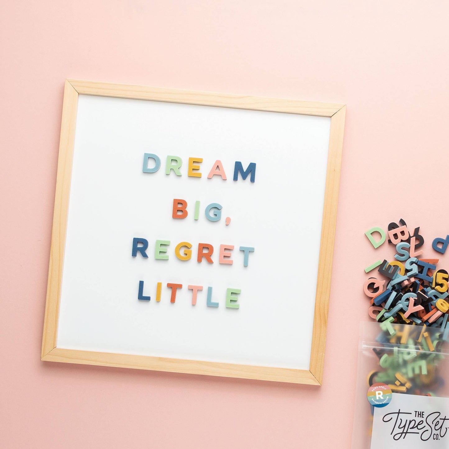1" Rainbow Dream Magnetic Letters by The Type Set Co