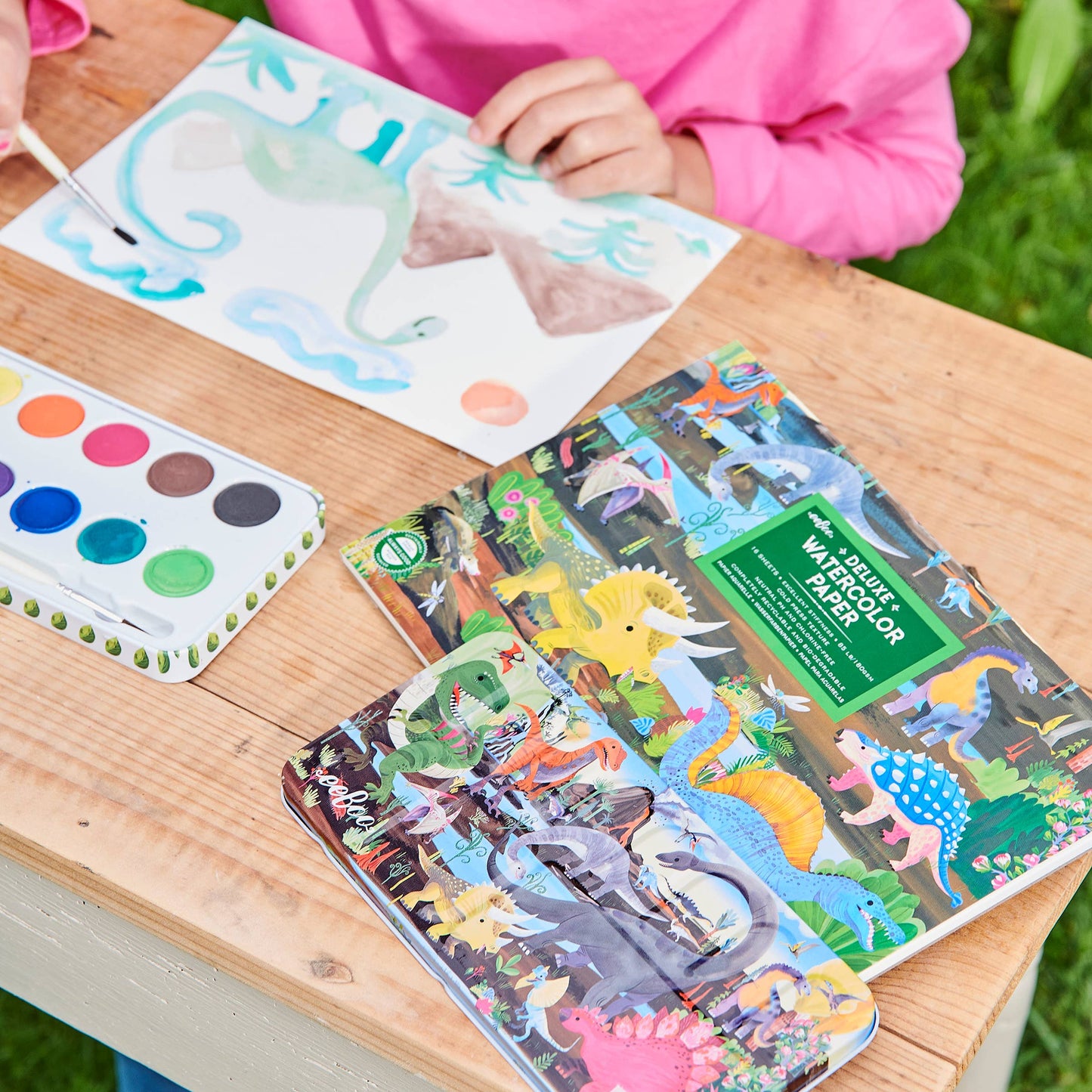 Dinosaur - Watercolor Tin Paint Set by eeBoo