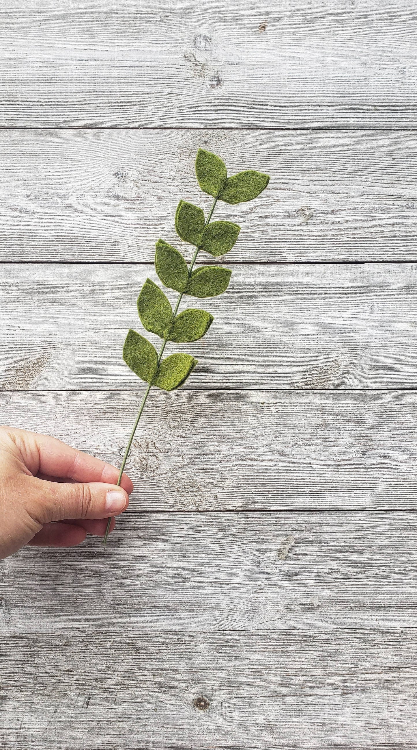 Wool Blend Felt Vine Stem Artificial Flowers