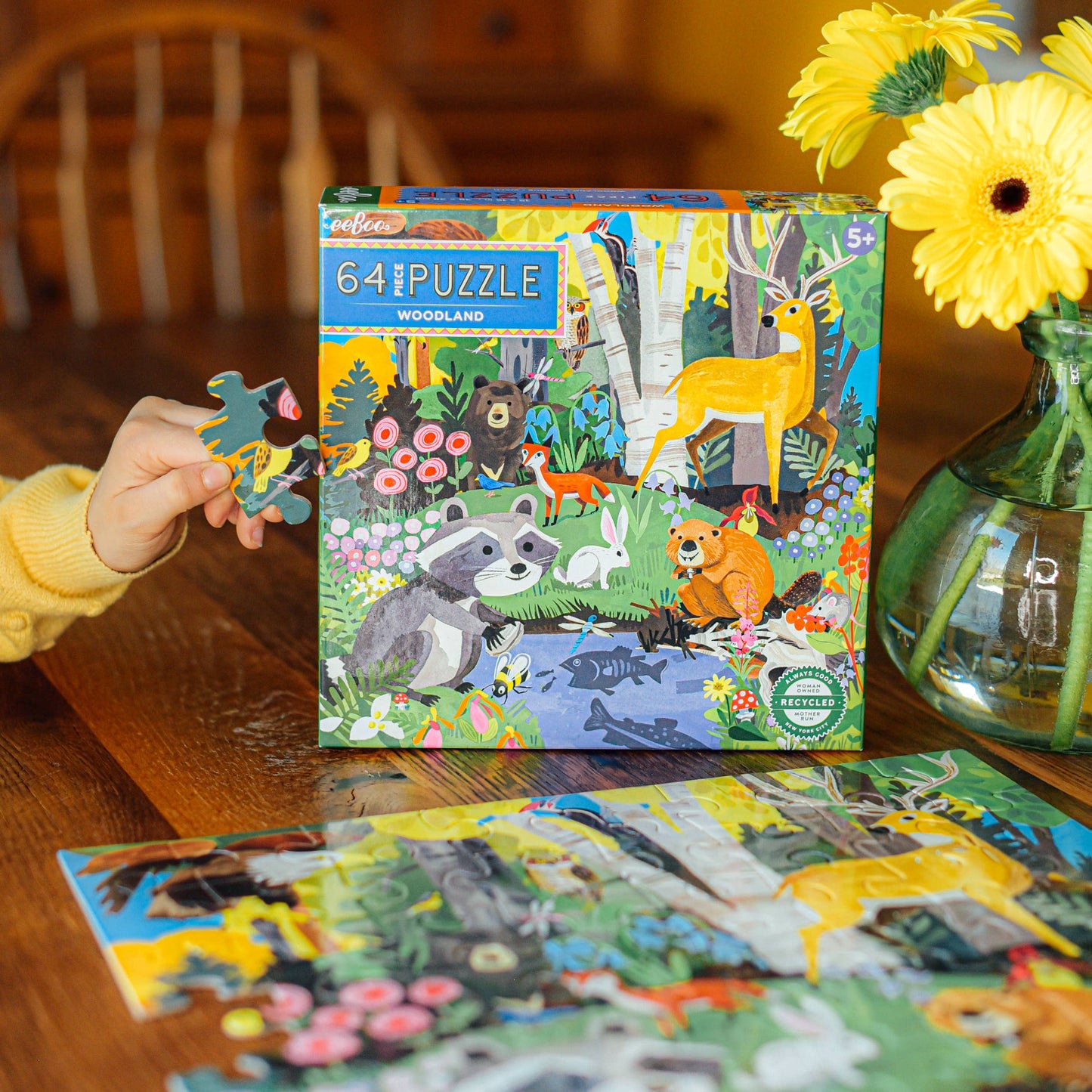 Woodland 64 Piece Puzzle by eeBoo