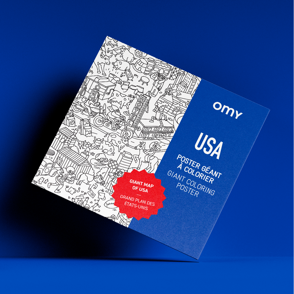 USA Giant Coloring Poster by Omy