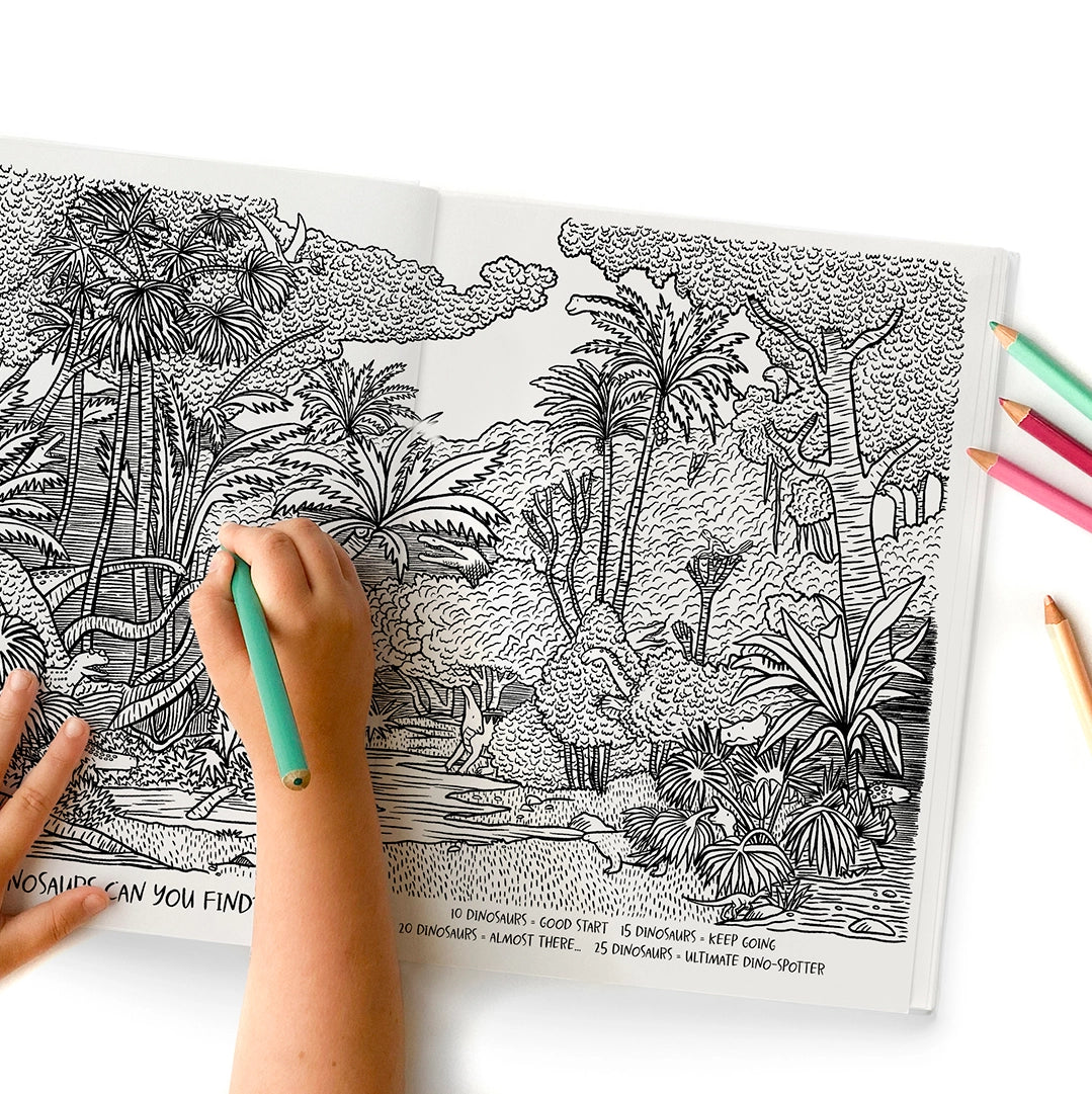 Dinosaurs Coloring + Activity Book
