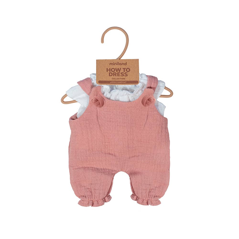 Miniland Overall and Blouse Outfit for 12 5/8" Doll