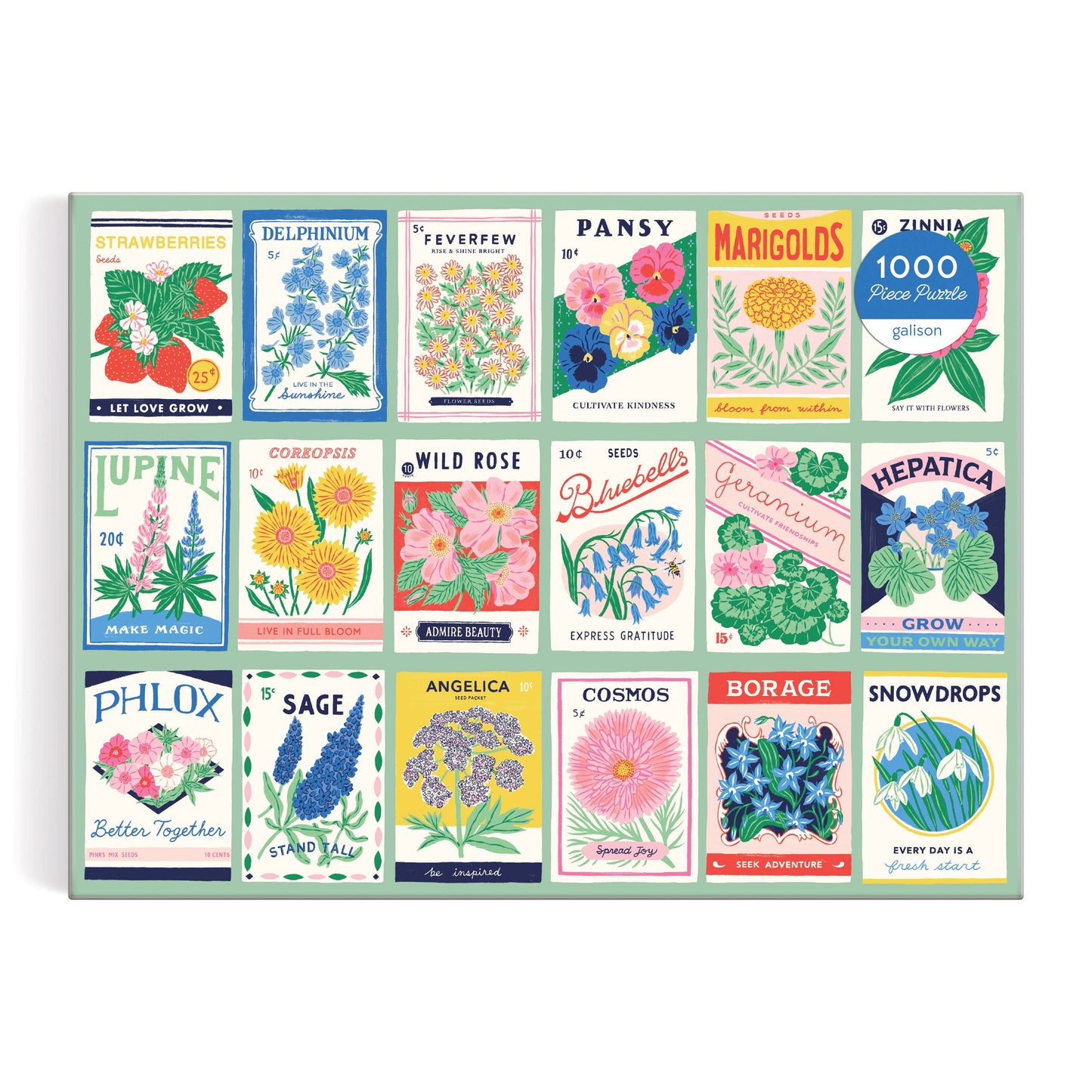 Grow Your Own Way - Vintage Seed Packet - 1000 Piece Puzzle
