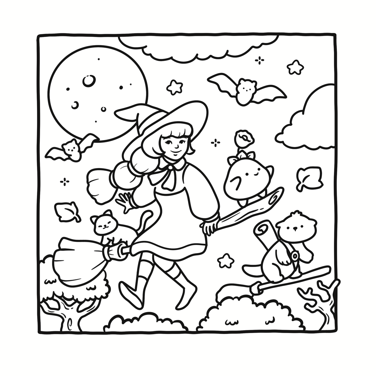 Cozy Witchy Coloring Book