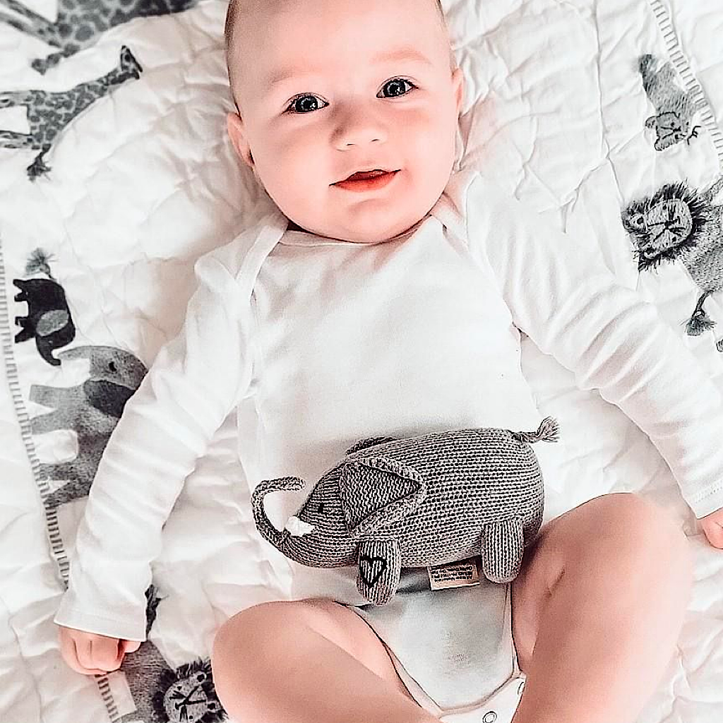 Organic Elephant Rattle by Estella NYC