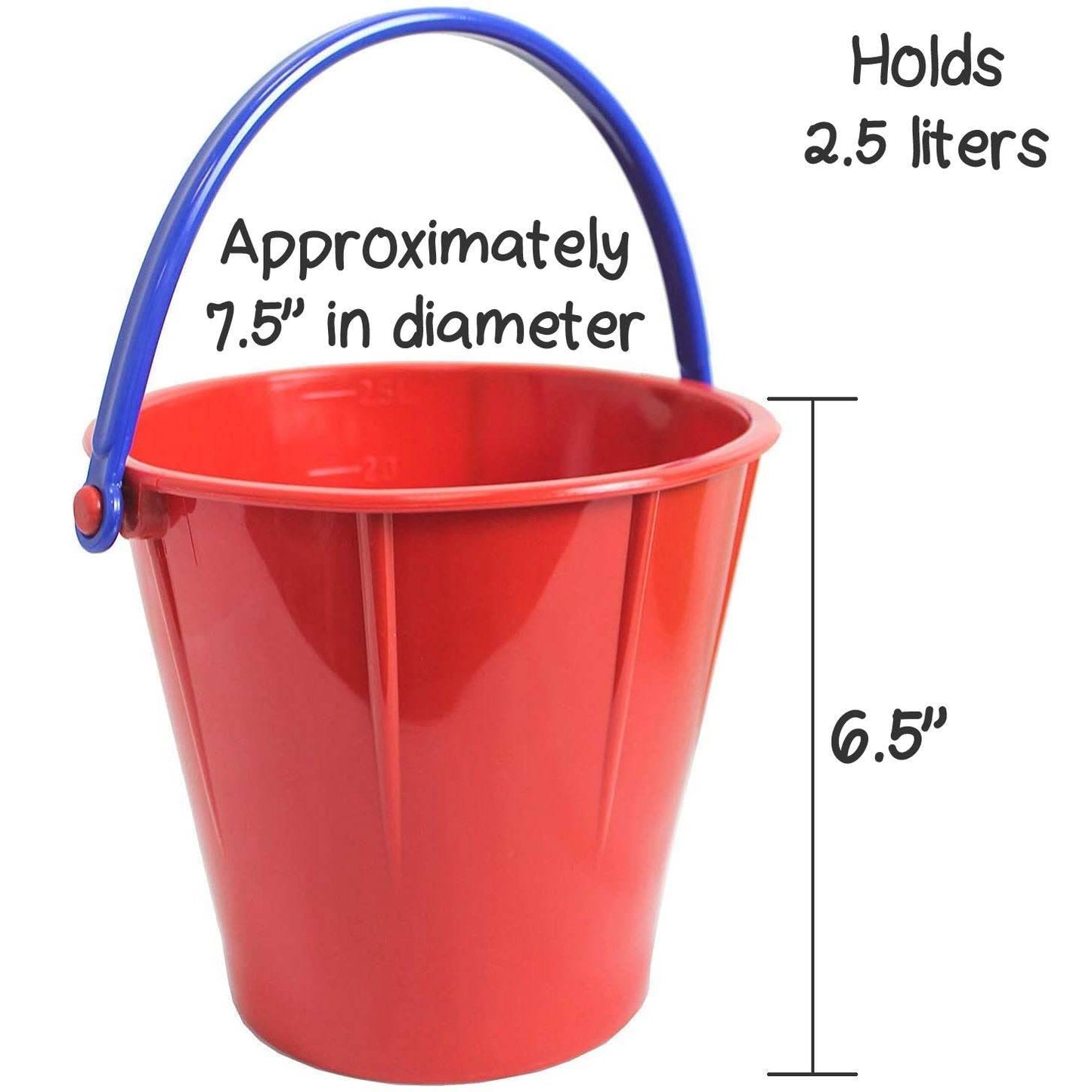 Classic Large Sand & Snow Pail – Heavy-Duty Bucket (Assorted Colors)