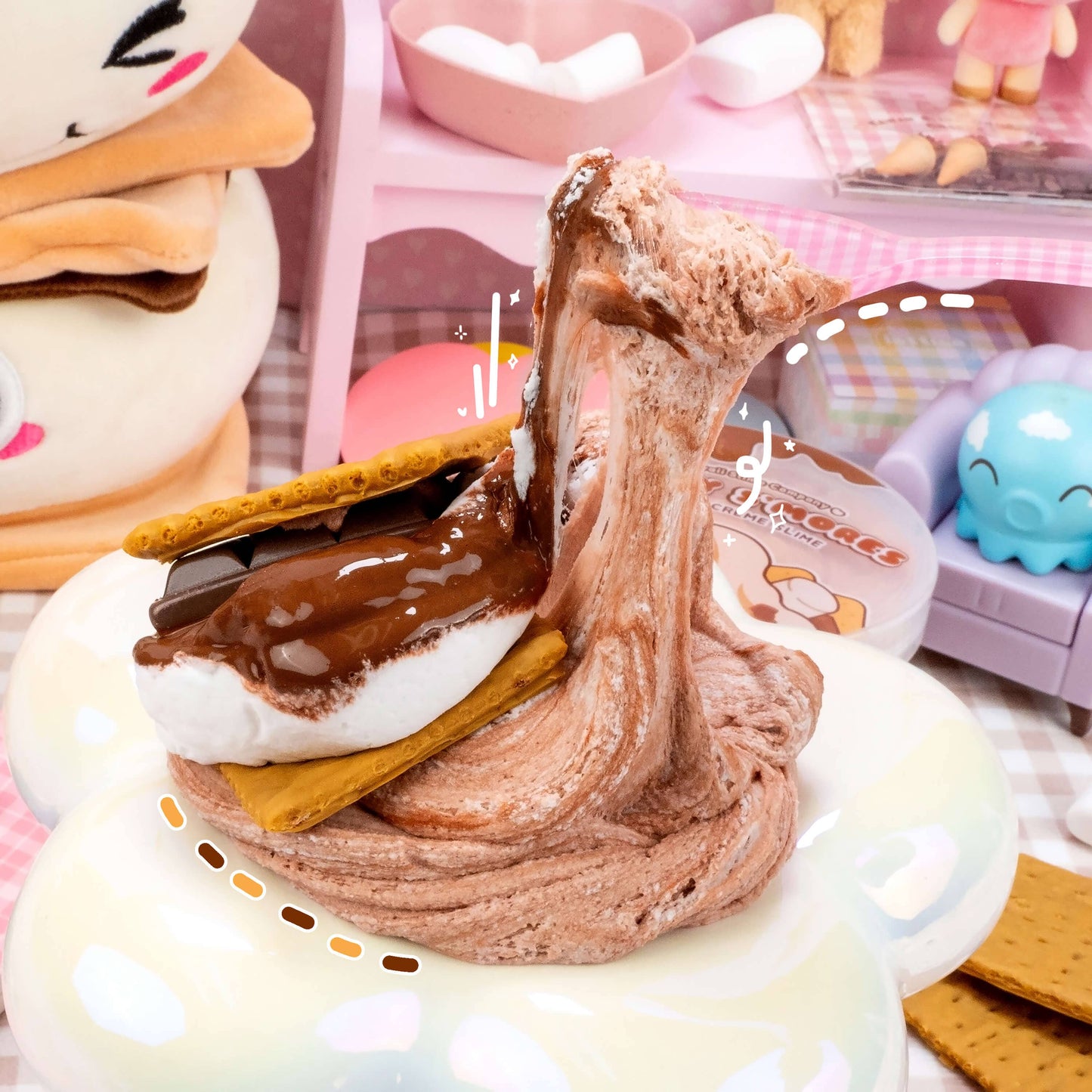 Gooey S'mores Cloud Creme Slime by Kawaii Slime Company