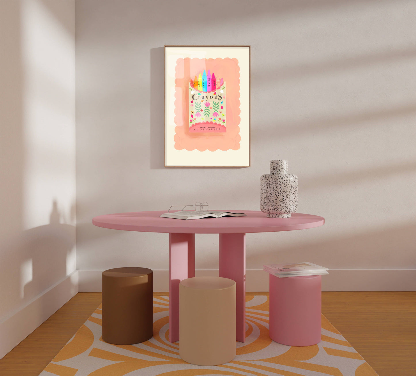 Kids Crayon Art Print