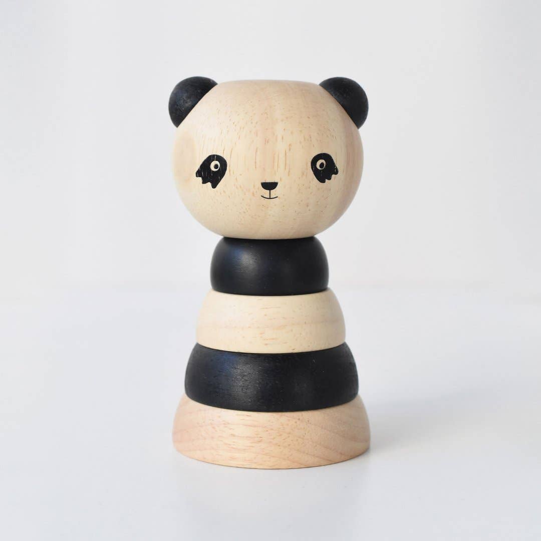 Panda Wood Stacker by Wee Gallery