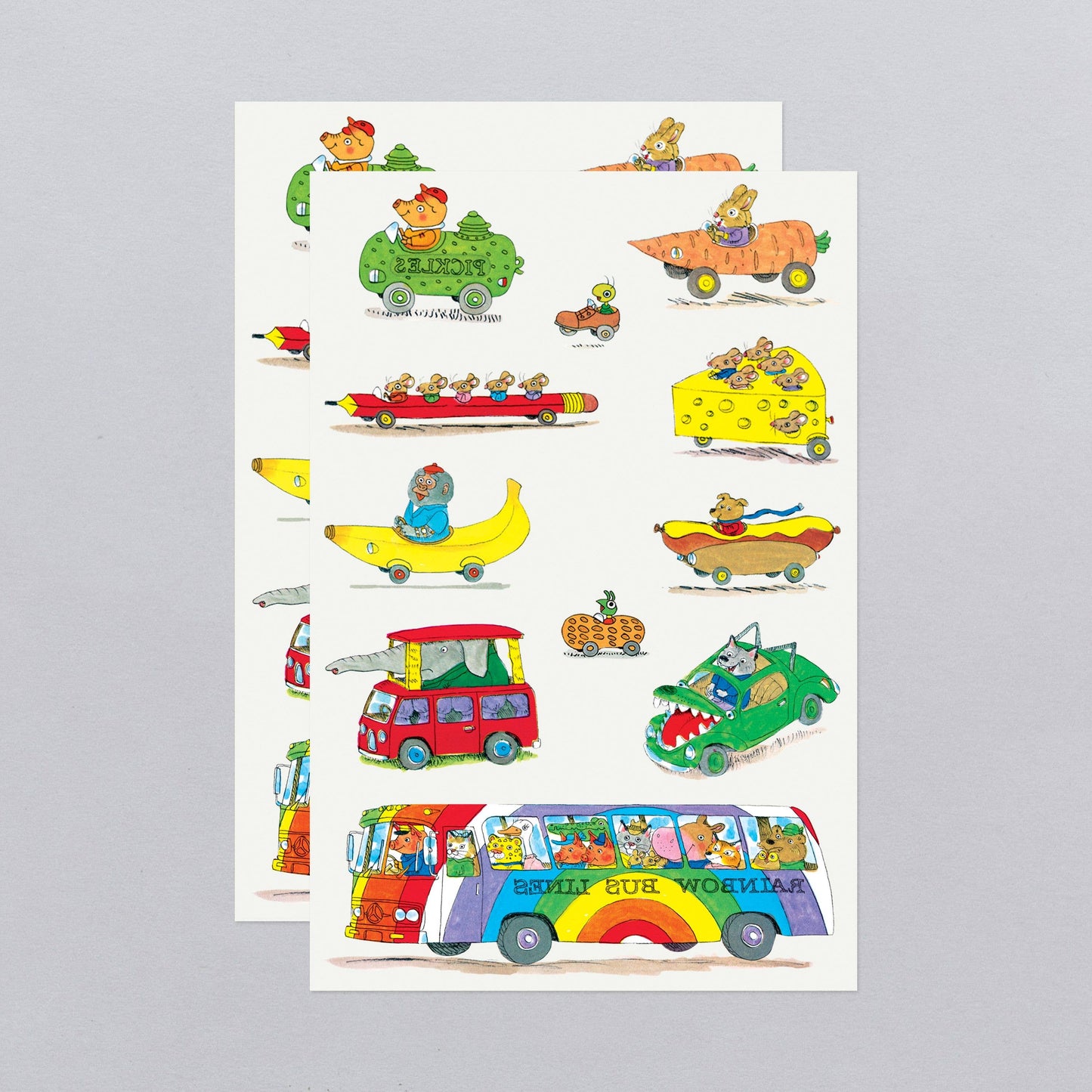 Things That Go Richard Scarry Temporary Tattoo Sheet