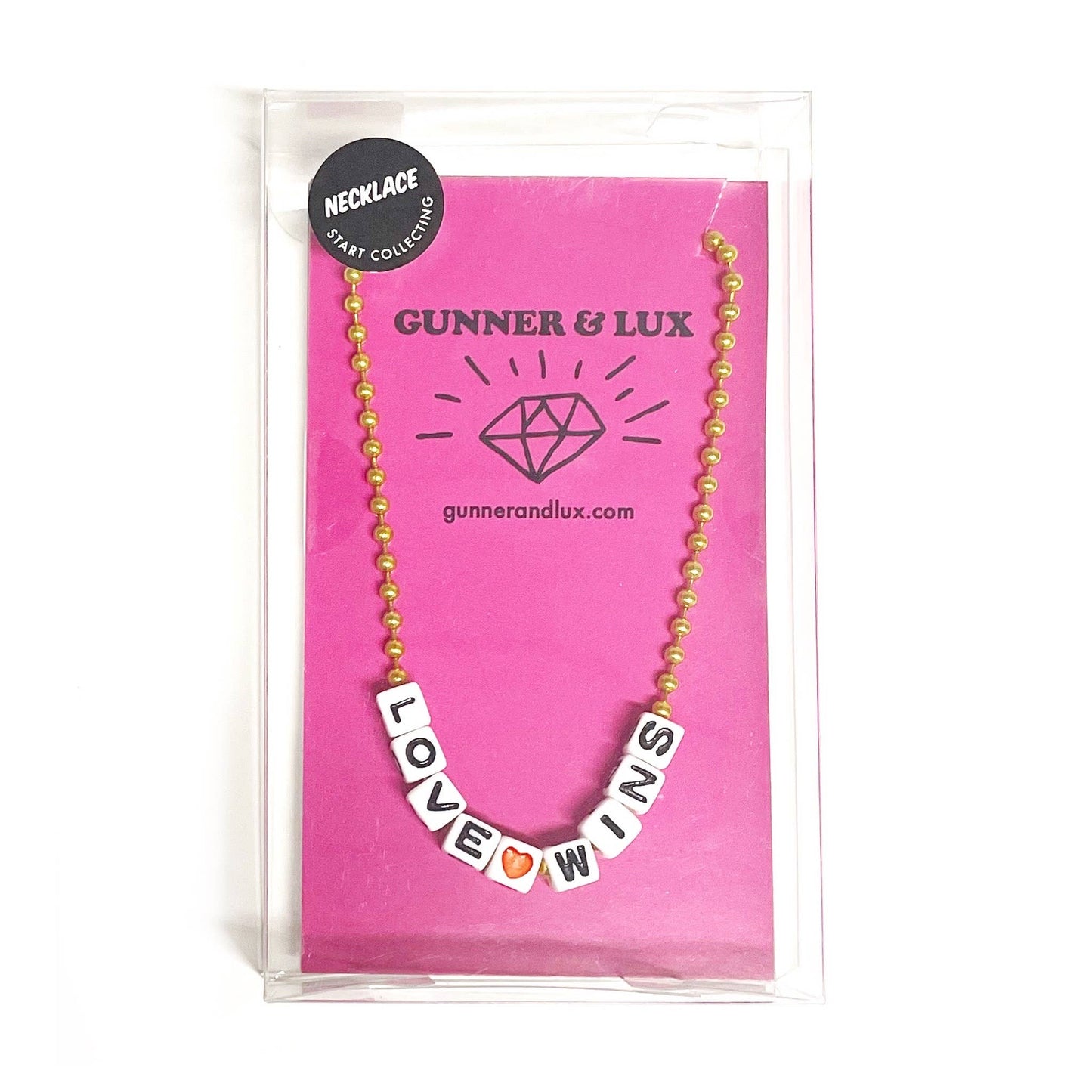 "Love Wins" Necklace by Gunner & Lux