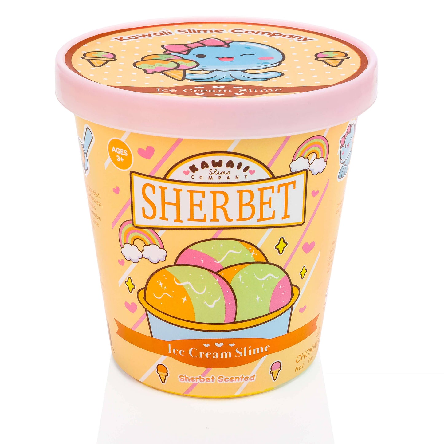 Sherbet Scented Ice Cream Pint Slime by Kawaii Slime Company