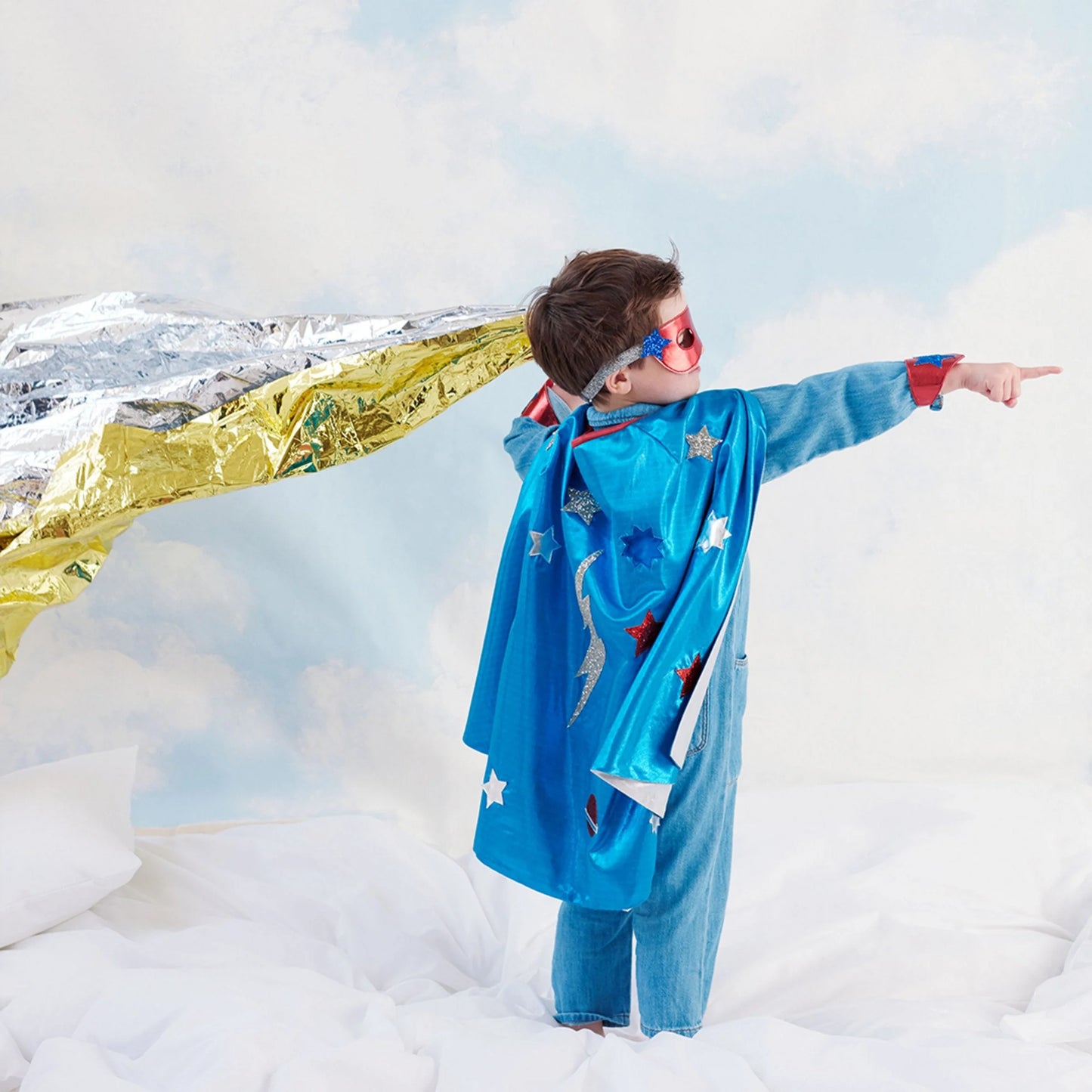 Blue Superhero Costume by Meri Meri